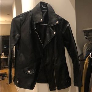 Forever 21 black leather coat